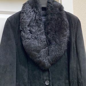 Banana Republic EXTRA warm heavy leather coat Size XL